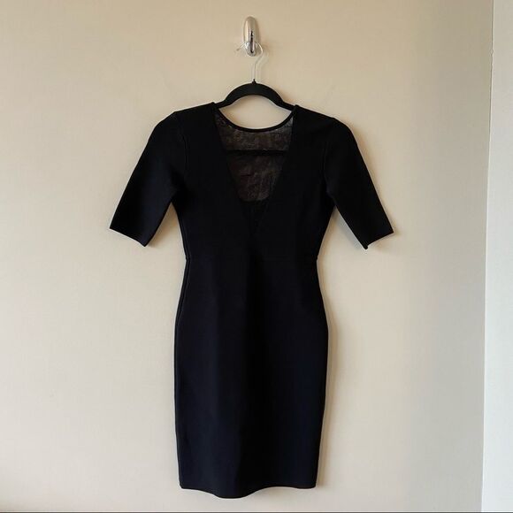 Bcbgmaxazria-jaydan black Bodycon Mini Dress - Picture 2 of 12